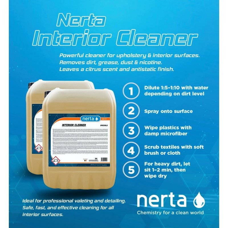 Interior Cleaner - препарат за почистване на купе, седалки, текстил, кожа и винил 5л.